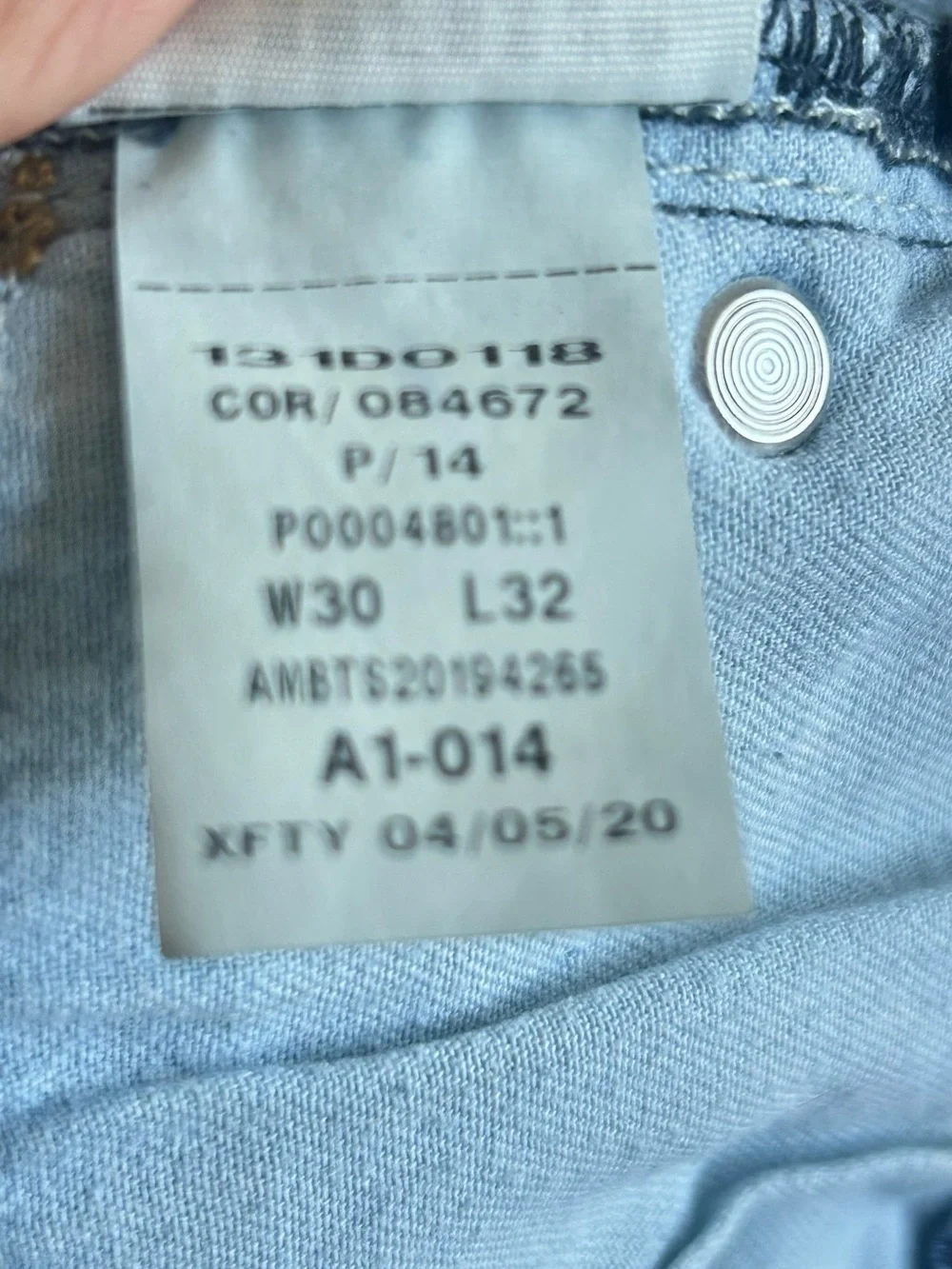 Abercrombie & Fitch Men’s Medium Blue Slim Straight Jeans 30W 32L